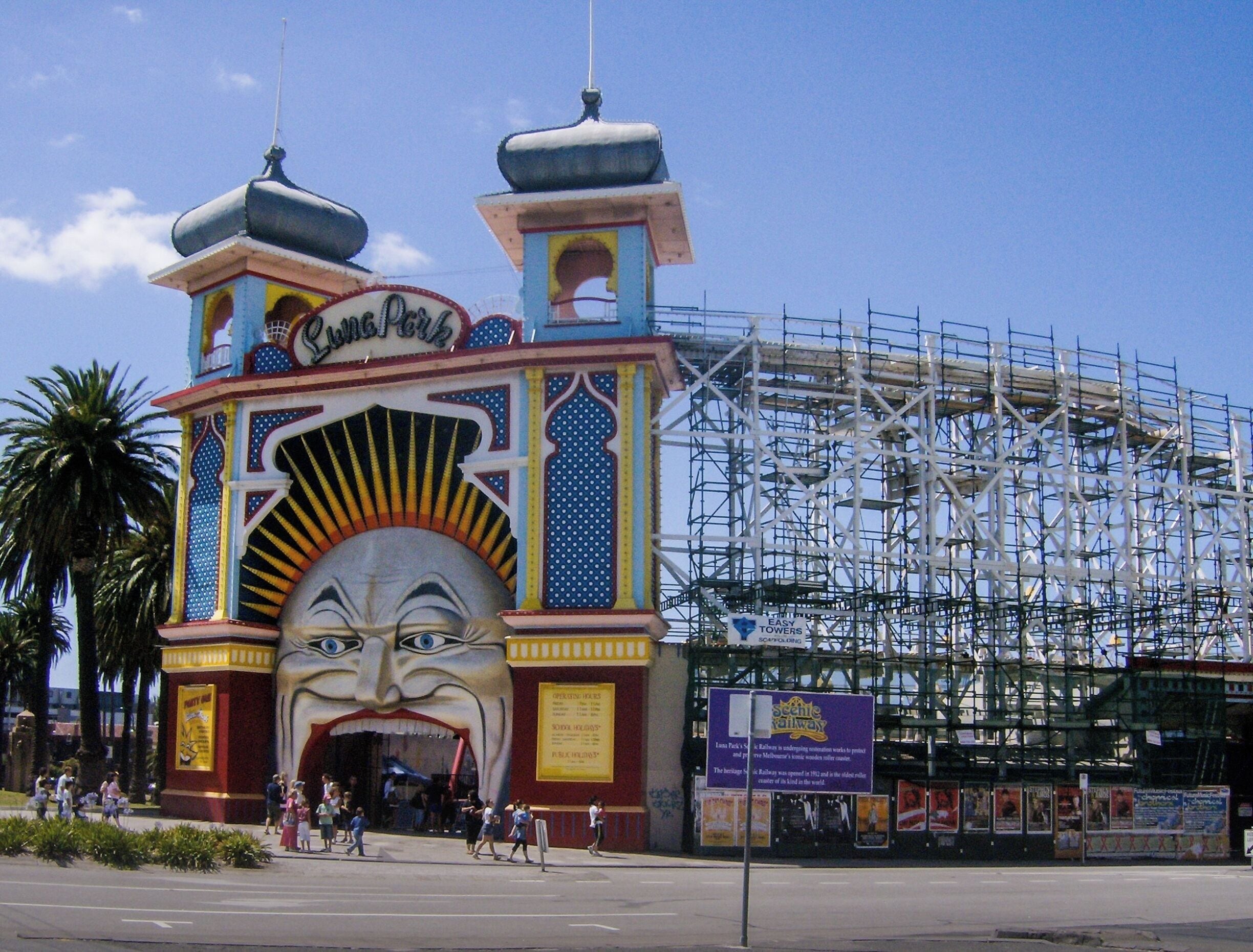 Luna Park, in St Kilda, Melbourne. While maybe not the greatest amusement park on earth, it's still a great place to visit!
