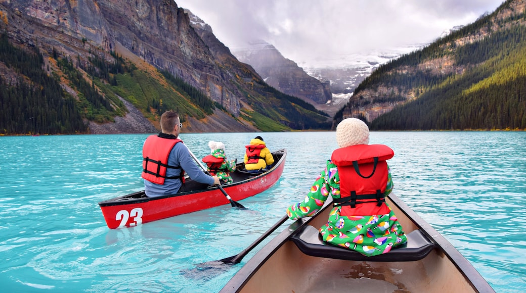 canoeing on the lake