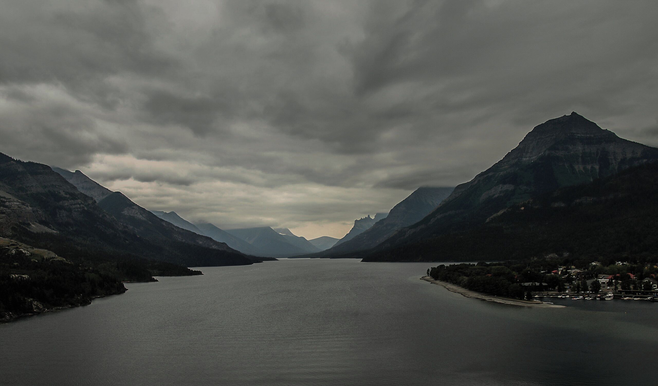 Waterton Lake..The view from The Prince of Wales Hotel...