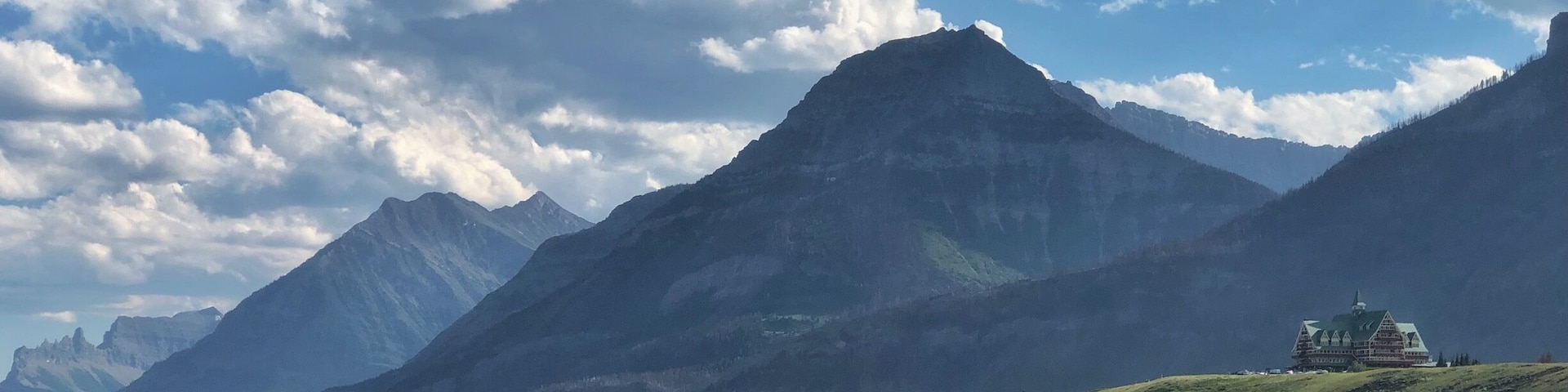 View over to the Prince of Wales Hotel across Waterton Lake