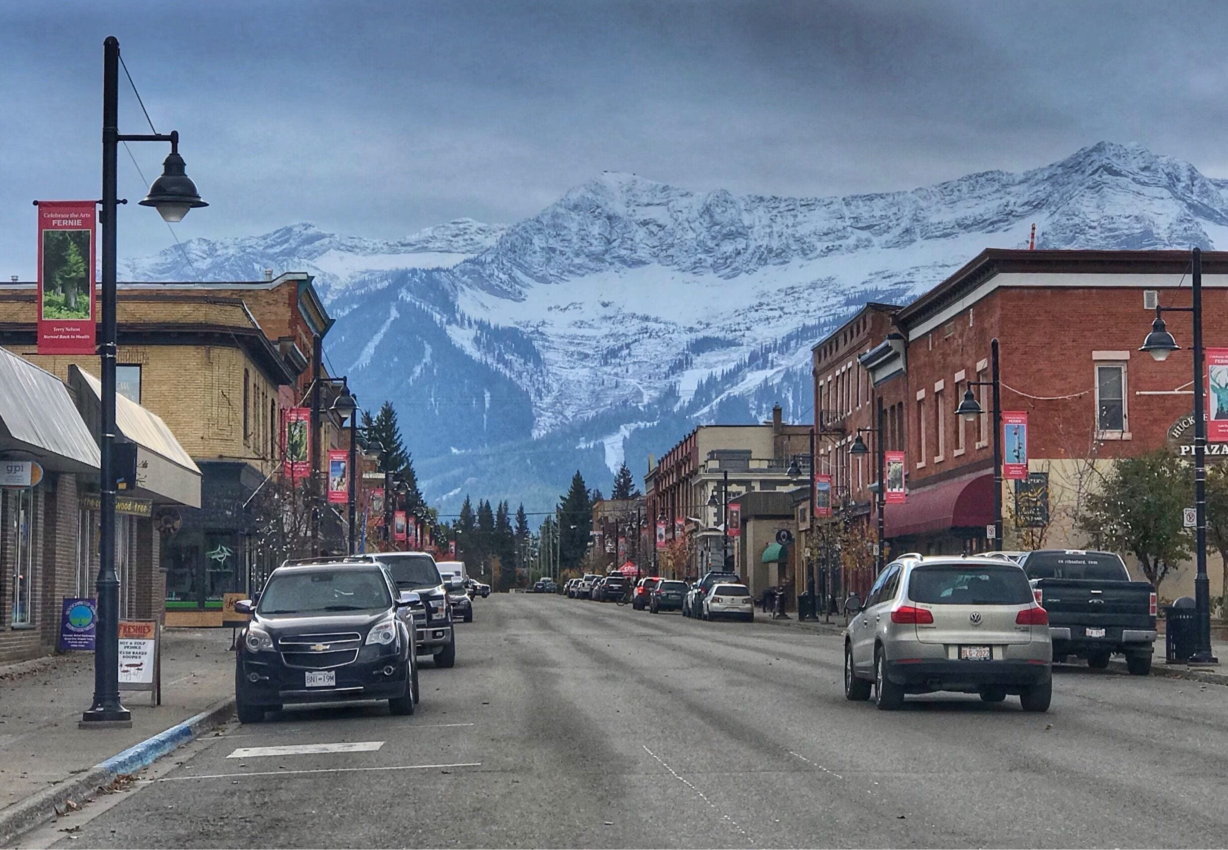 Downtown Fernie BC, during Fall
