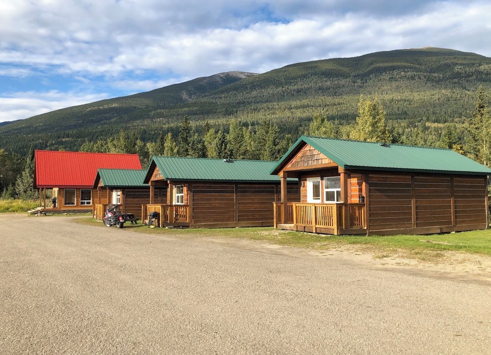 Nice, clean accommodation with a lovely view out the front door in McBride, BC., close to the Fraser River. (September 2019)