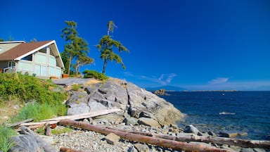 Nanoose Bay which includes rugged coastline and a house