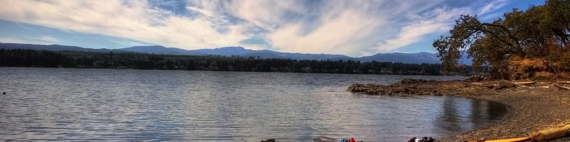 Lunch stop while sea kayaking in Nanoose Bay on Vancouver Island. One of my favorite places to have lunch!