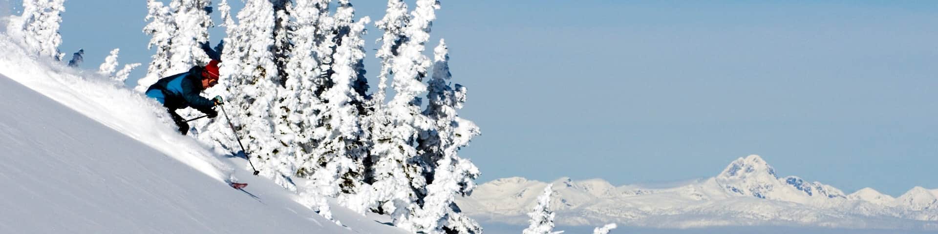 Sun Peaks which includes snow and snow skiing
