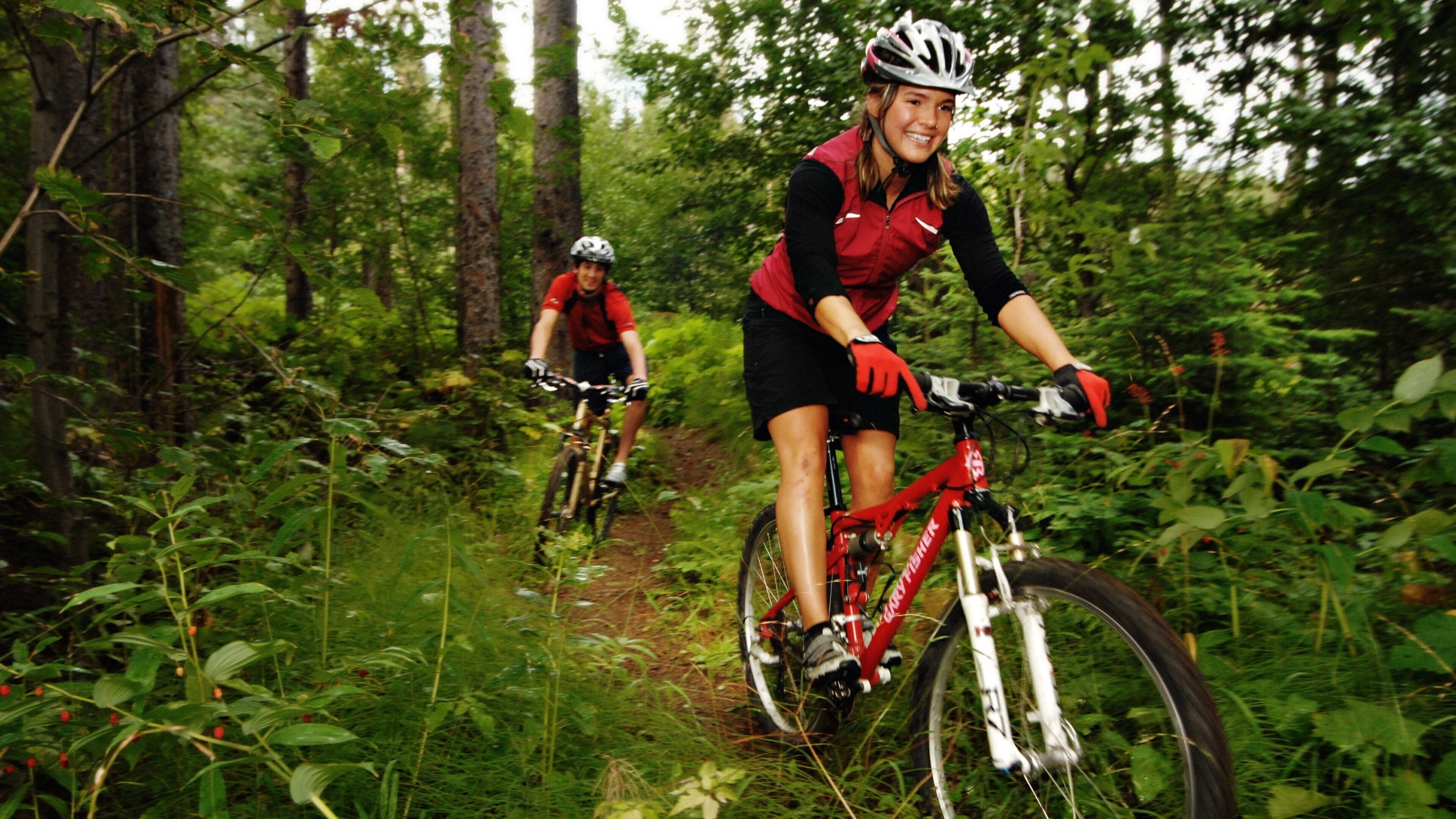 Sun Peaks which includes mountain biking as well as a small group of people