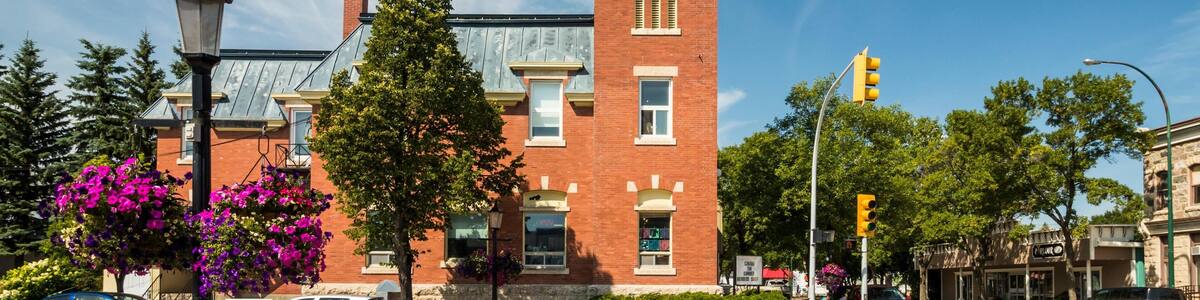 The Pembina Hills Arts Center building in Morden, Manitoba, Canada.