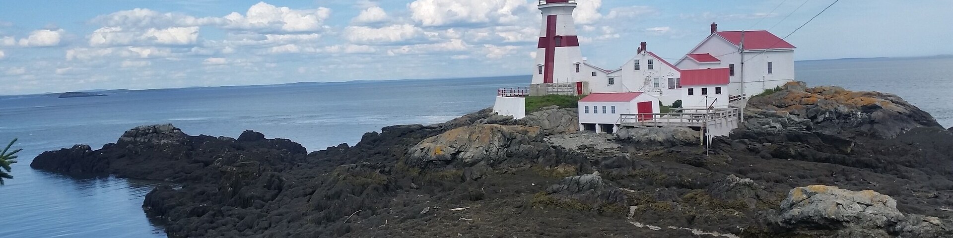 Lighthouse at Campobello Island, accessed by bridge in Lubec, Maine.