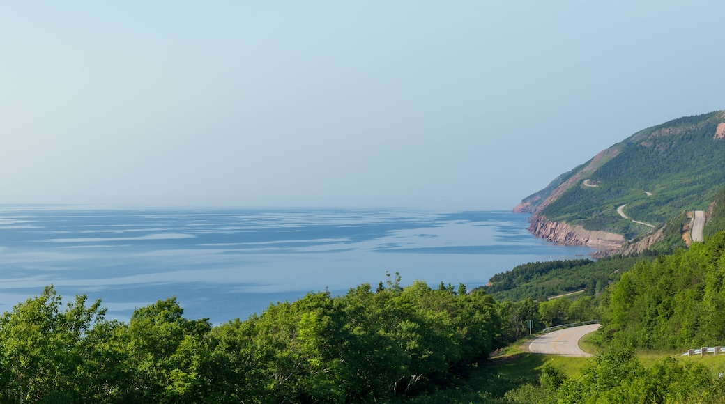 Beautiful summer morning views of Cape Breton Islands along the world famous and most scenic Cabot Trail route, Cape Breton, Nova Scotia.