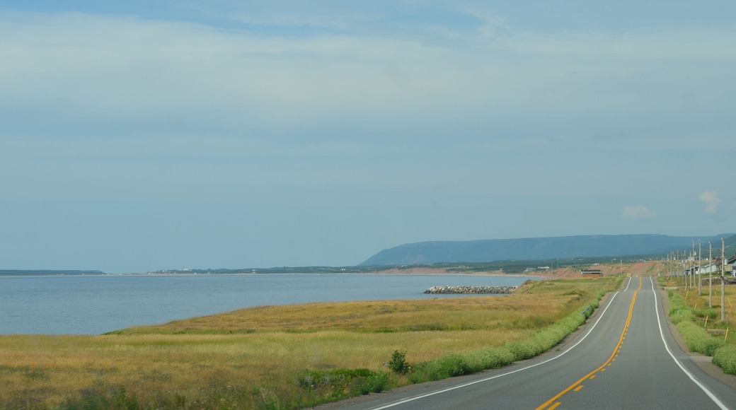 Summer in Nova Scotia: Grand Etang in the Foreground and Cheticamp Beach in the Distance on Cape Breton Island