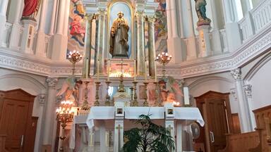 Built in 1893 out of local sandstone the church is situated on high ground near the harbor and can be seen from all parts of the parish.