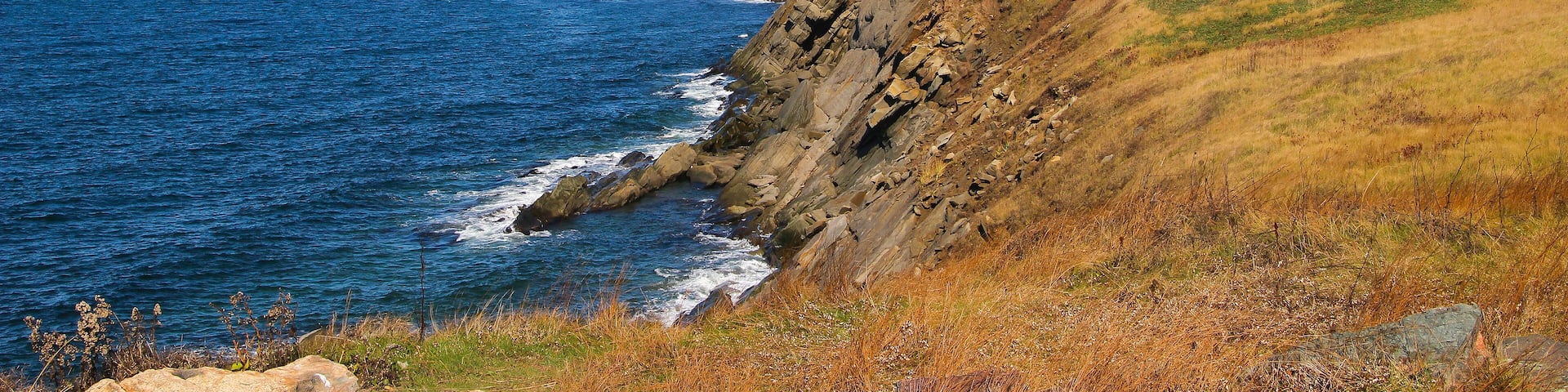 Near Inverness Cape Breton, Nova Scotia scenery along the Cabot Trail on the Atlantic Ocean
