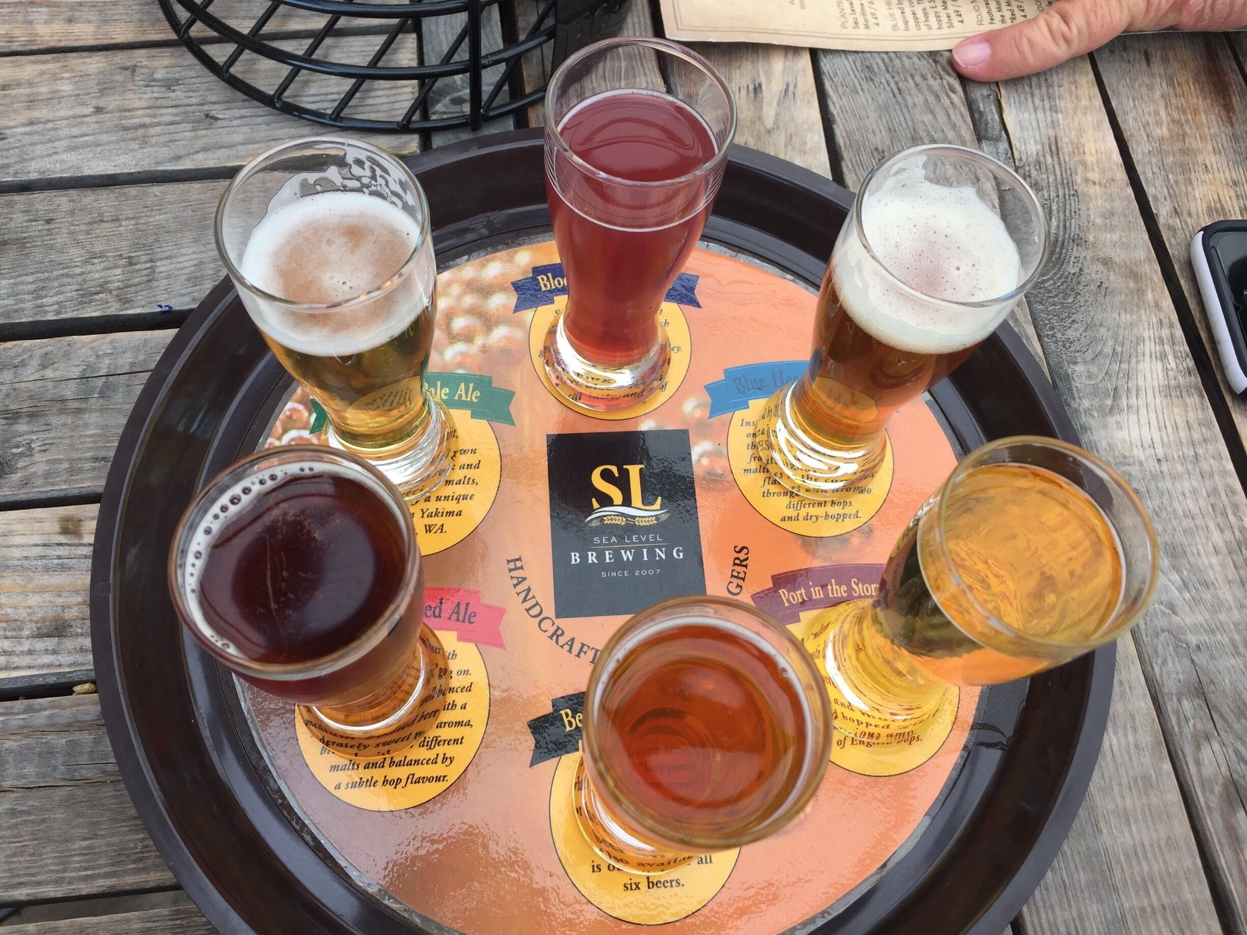 Located on an inlet that experiences the same tidal fluctuations as the Bay of Fundy, Sea Level Brewery has good beer and a very interesting menu. 