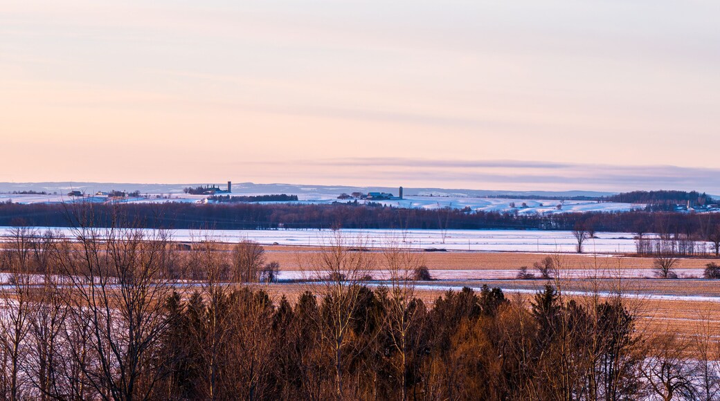 A Birdseye View of New Tecumseth on a Frosty, Winter's Afternoon