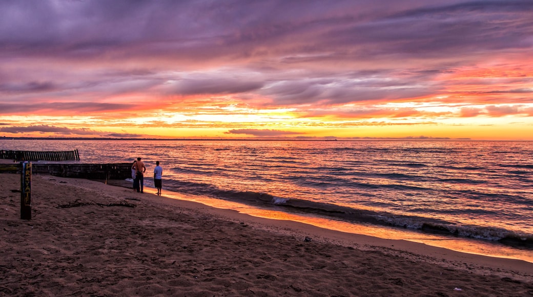 Stormy sunset on Lake huron