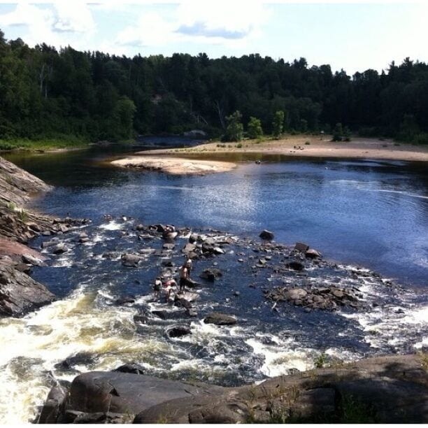 Very cold water, can't believe I swam in this last year while camping despite it having leaches. Ewe! #camp