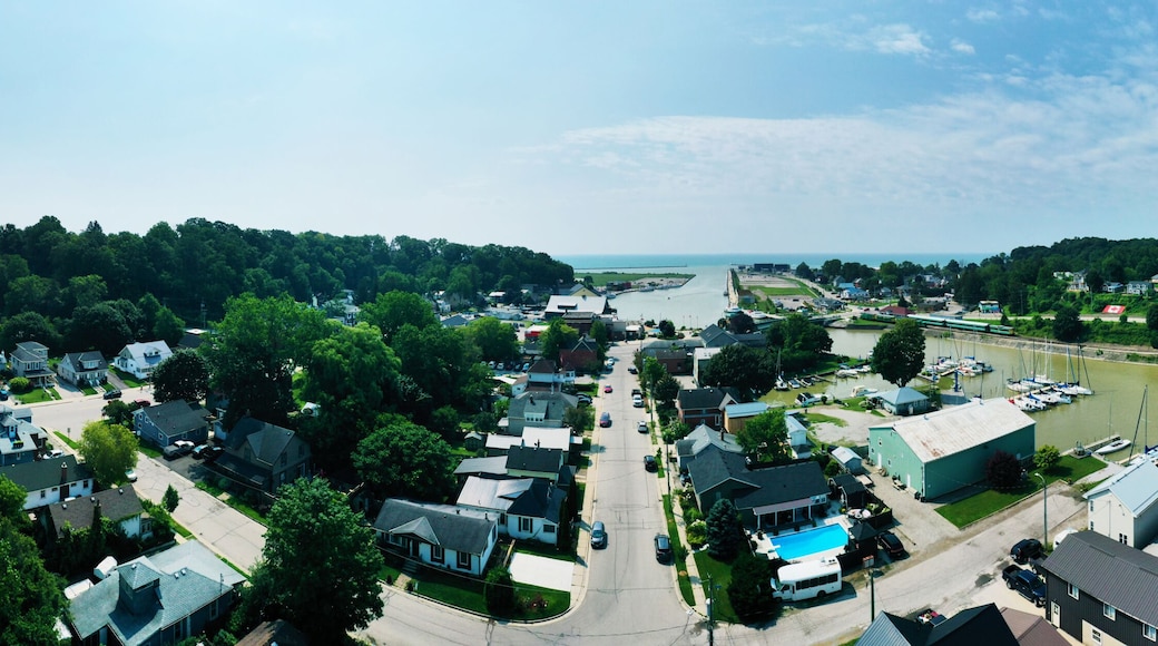 Aerial panorama of Port Stanley, Ontario, Canada