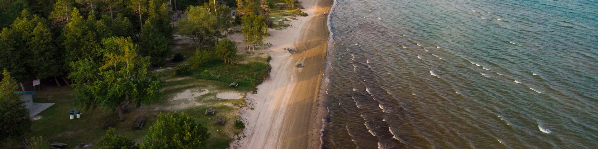 Aerial view of Wasaga Beach, Canada
