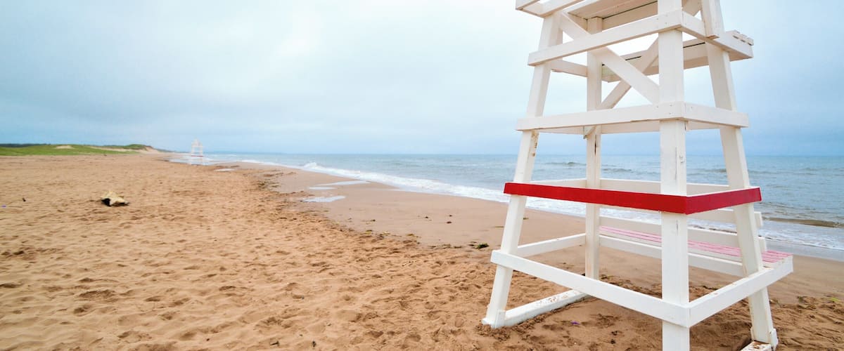 We managed to get to the beach early enough on a misty day that no other people arrived for some time, and we had three hours to roam the red sands alone.
