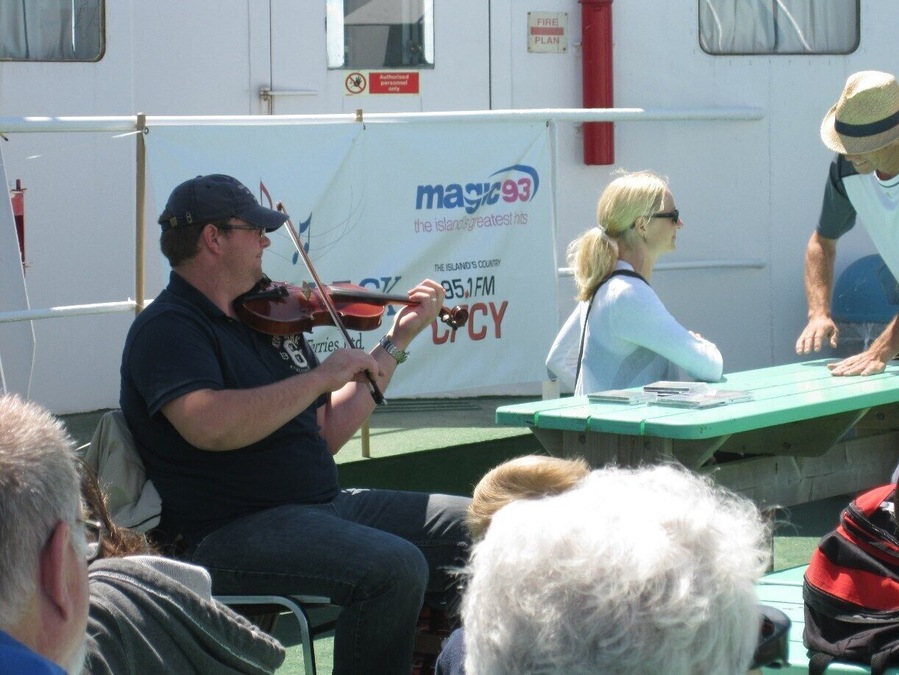 A bit of Cajun music to ease the passage onboard the ferry from Woods Island, PE to Nova Scotia.