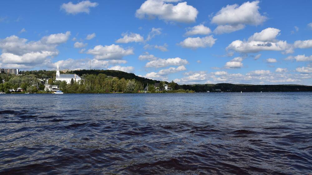 A country road in summer, Lac Etchemin, Québec, Canada