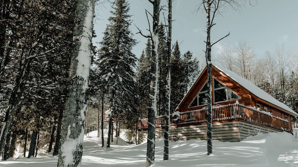 Chalet Enneigé Canada Québec Beauce