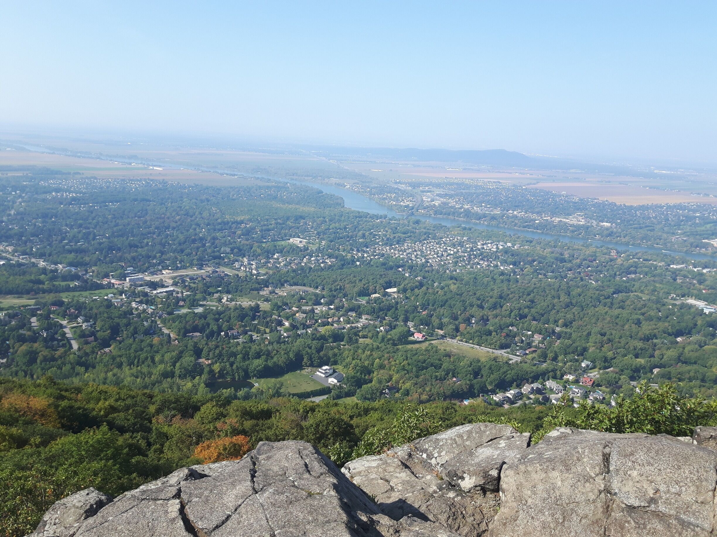 Nice view on the top of Mont Saint-Hilaire.