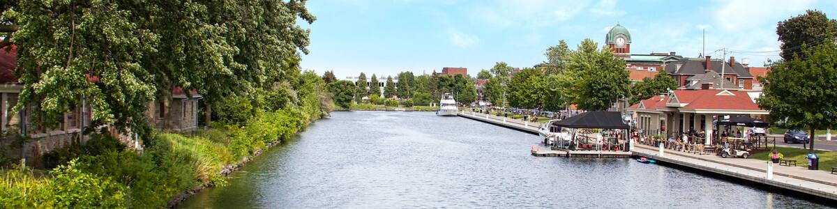 Scenic View of the Beauharnois Canal on a Clear Day, Salaberry-de-Valleyfield, Quebec, Canada