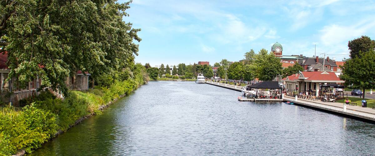 Scenic View of the Beauharnois Canal on a Clear Day, Salaberry-de-Valleyfield, Quebec, Canada