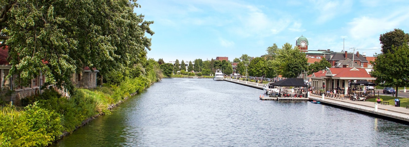 Scenic View of the Beauharnois Canal on a Clear Day, Salaberry-de-Valleyfield, Quebec, Canada