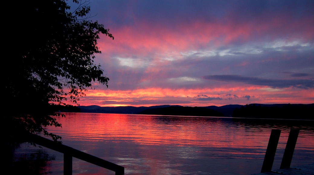 Sunset over Lac des Iles, Quebec, Canada.