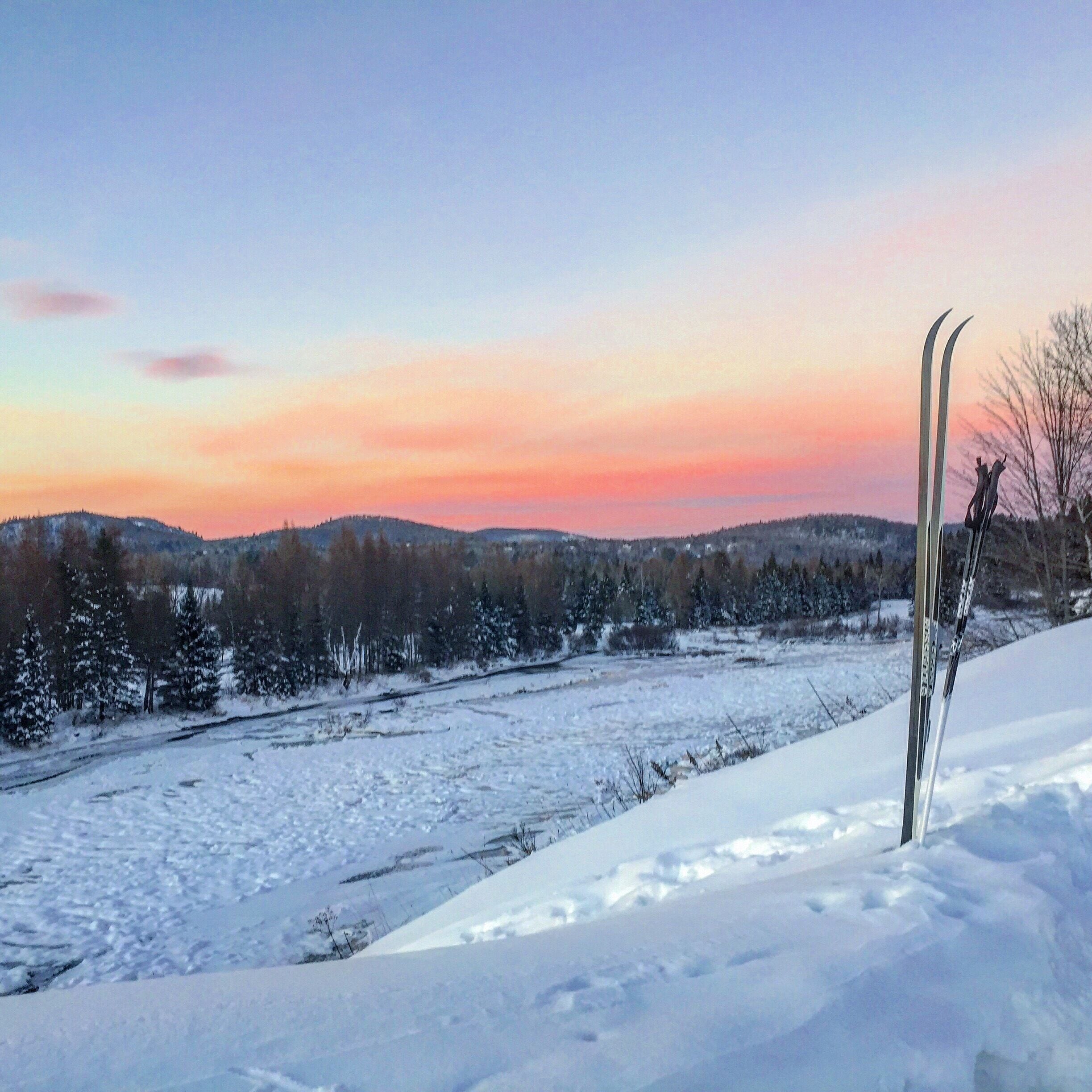 Taking in the sunset after filling my lungs with fresh air. 