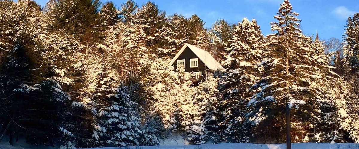 Blue crisp skies on a beautiful but COLD winter morning.