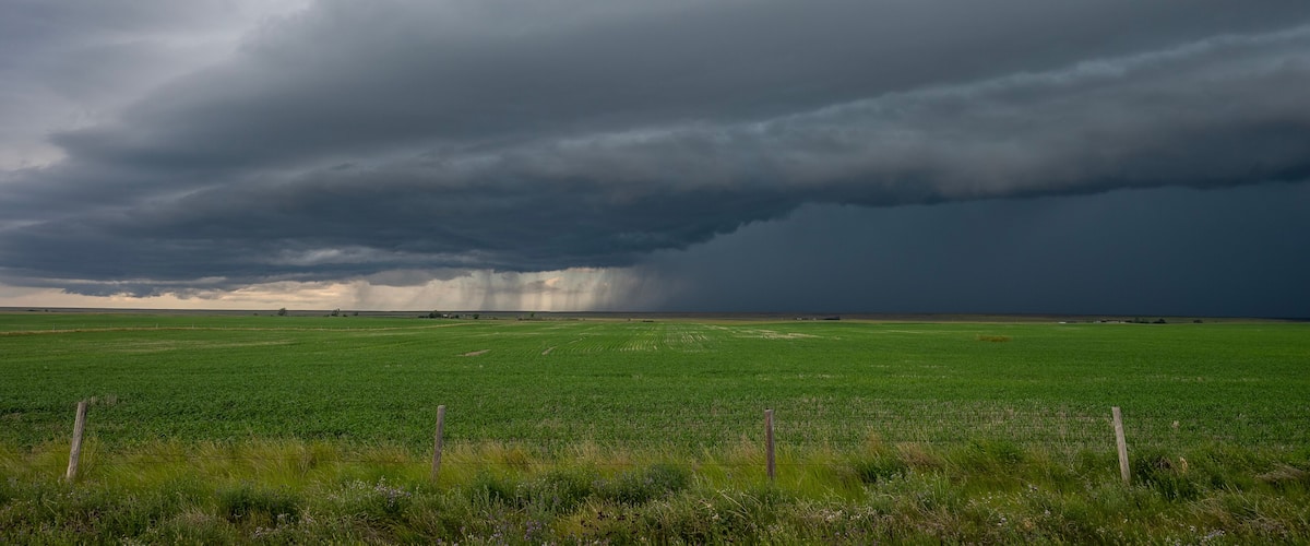 Thunderstorm over the prairie near Assiniboia, Saskatchewan, Canada