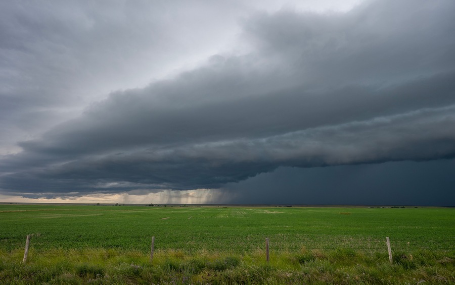Thunderstorm over the prairie near Assiniboia, Saskatchewan, Canada