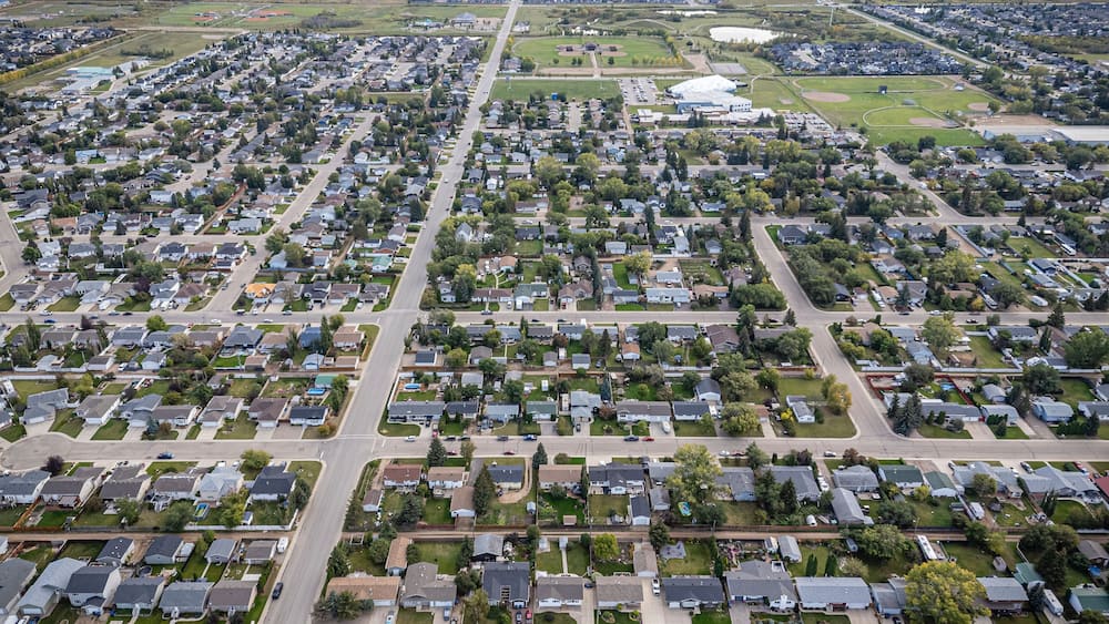 Aerial Drone View of Martensville, Saskatchewan