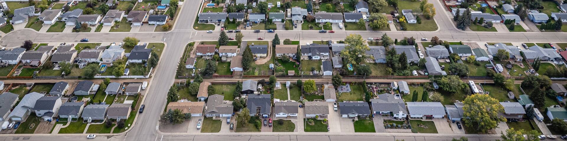 Aerial Drone View of Martensville, Saskatchewan