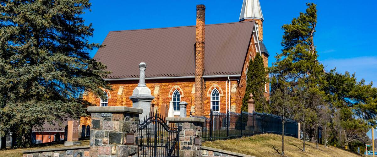 Melville Mission Church in Markham, Ontario, Canada - constructed in 1864.