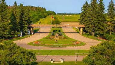 Aerial drone view of International Peace Garden