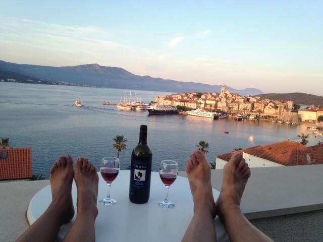 Our favorite spot in Croatia--the walled city of Korčula