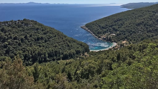 Nice view of the beach touring Korcula.