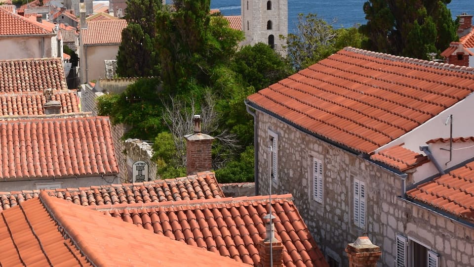 Croatia, Rab ..., view of the town from the viewpoint