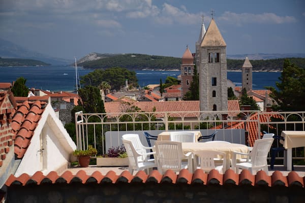 Rab, Croatia - view of the town from the viewpoint. To have a terrace with such a view ... priceless :)