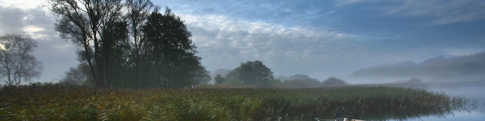 View on a beautiful lake in scandinavia in denmark