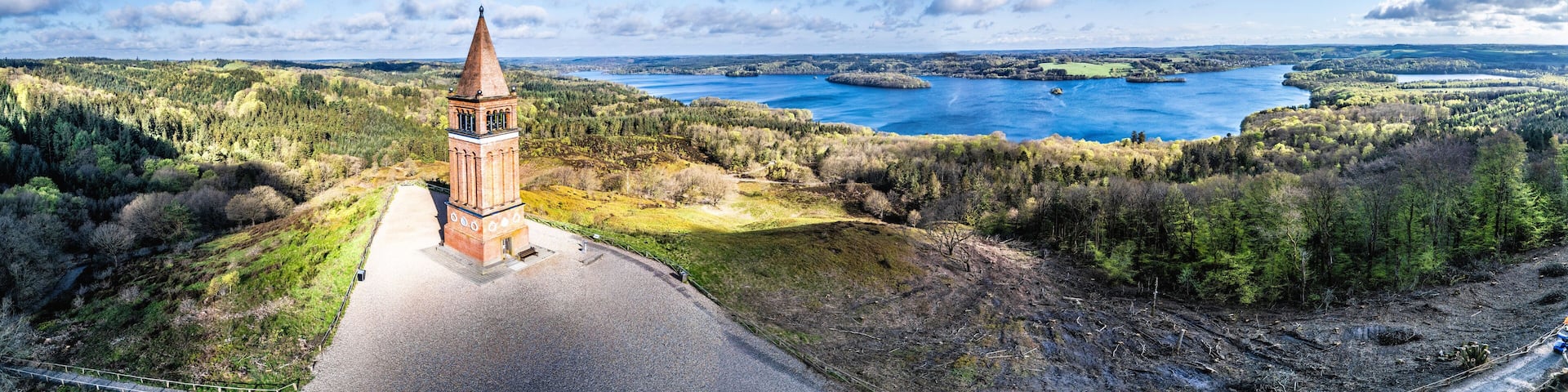 Sky mountain, himmelbjerget Danish National Monument near Silkeborg, Denmark