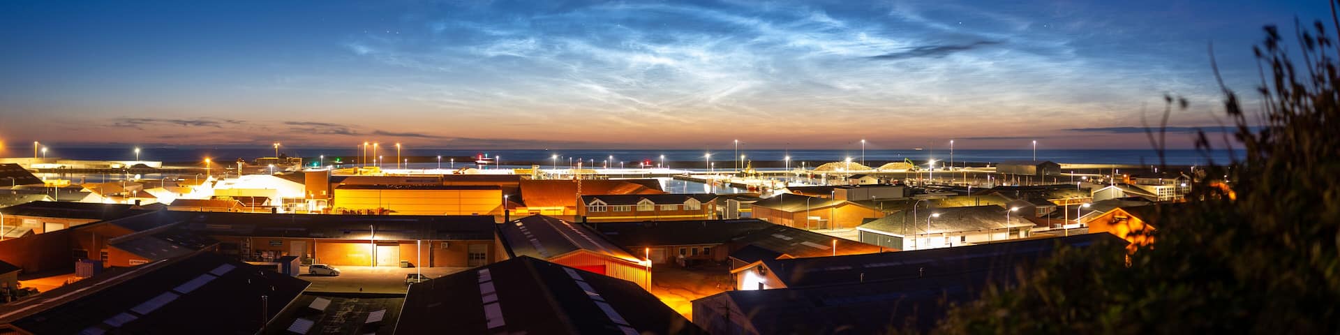 Hanstholm Lysende Nat skyer