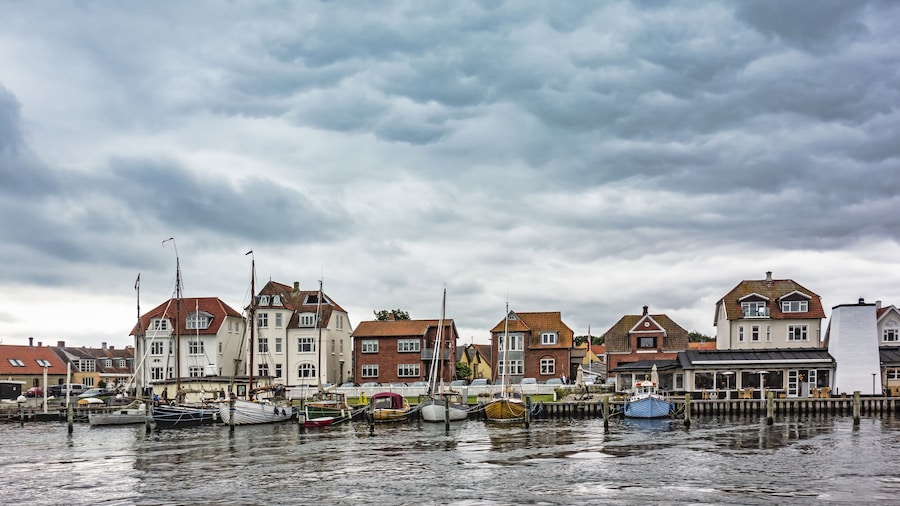 he old harbor in Kerteminde, Denmark