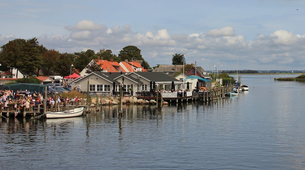 Fish restaurants in Karrebaeksminde, Naestved. Denmark.