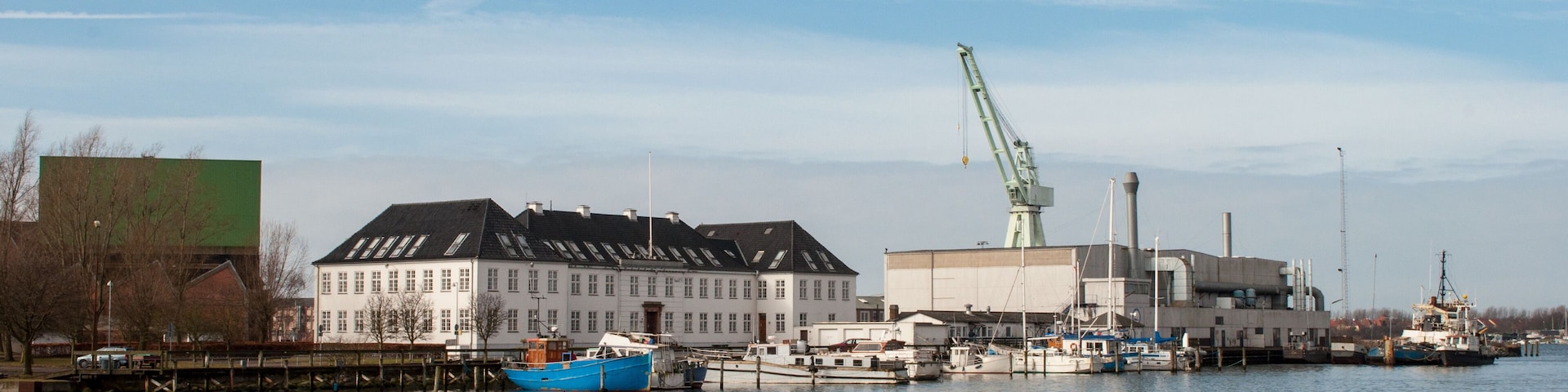Nakskov harbor in Denmark