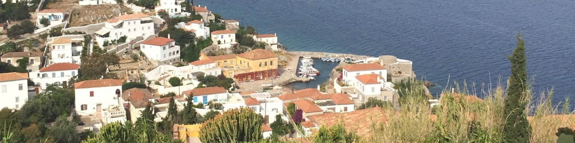 Picture perfect #hydra. Today is Greek Orthodox good Friday and all the island's church bells are ringing throughout the day, ending in an impressive procession of the epiphany, which will be buried in the lake.
